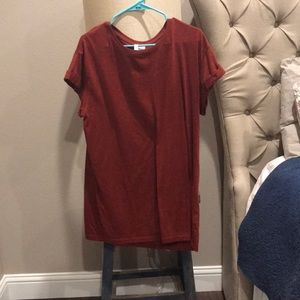 Red T-shirt dress